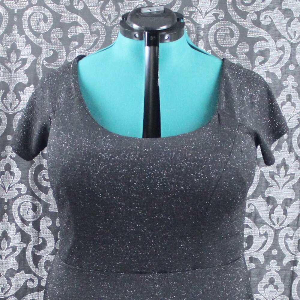 Always Indigo Black Shimmer Mini Skater Dress 2X